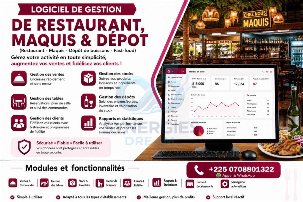 Restaurant, maquis et dépôt